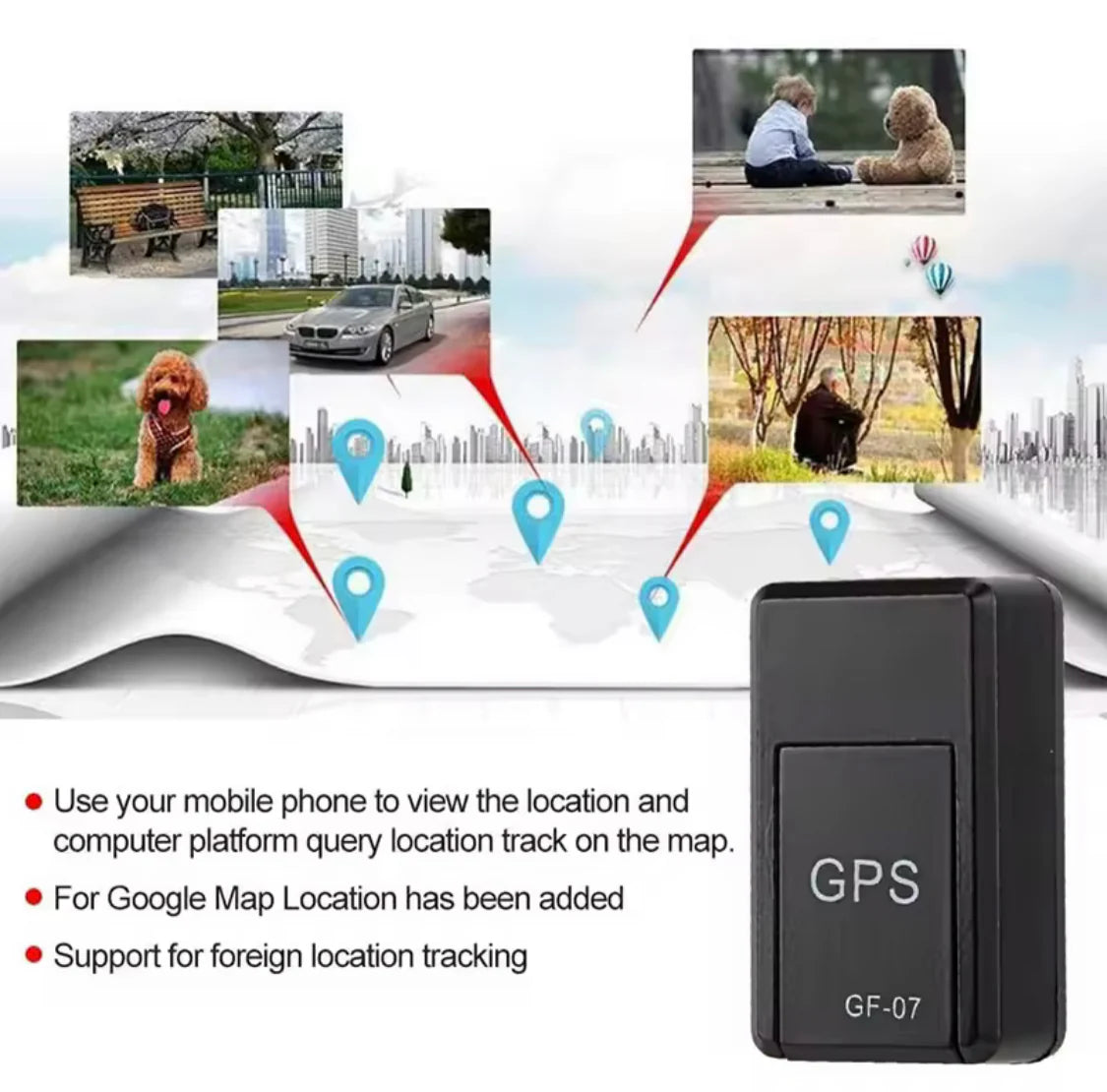 Mini Gps Tracker Car, Bike, Bicycle, Pets, Children Real Time Tracking  (FREE HOME DELIVERY)