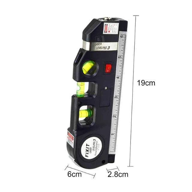 (Free Home Delivery) Professional 5-in-1 Laser Level with Ruler, Scale & Triple Spirit Level