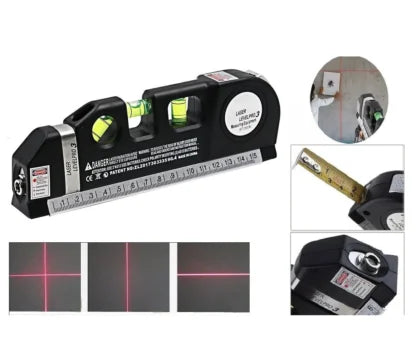 (Free Home Delivery) Professional 5-in-1 Laser Level with Ruler, Scale & Triple Spirit Level