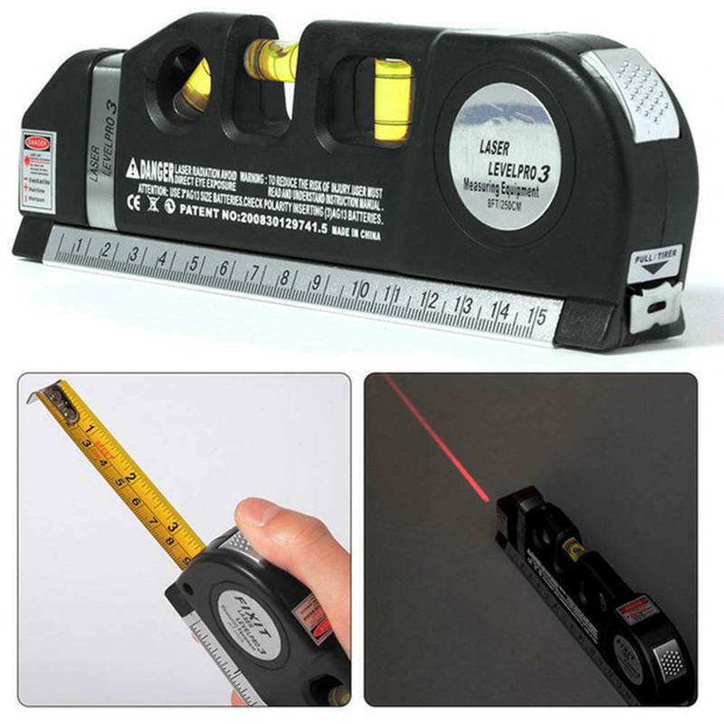 (Free Home Delivery) Professional 5-in-1 Laser Level with Ruler, Scale & Triple Spirit Level
