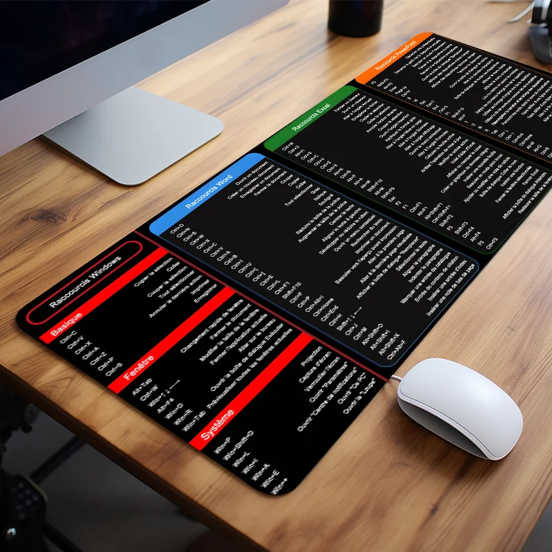 (Free Home Delivery) Anti-slip Keyboard Mouse Pad with Shortcut Key Patterns