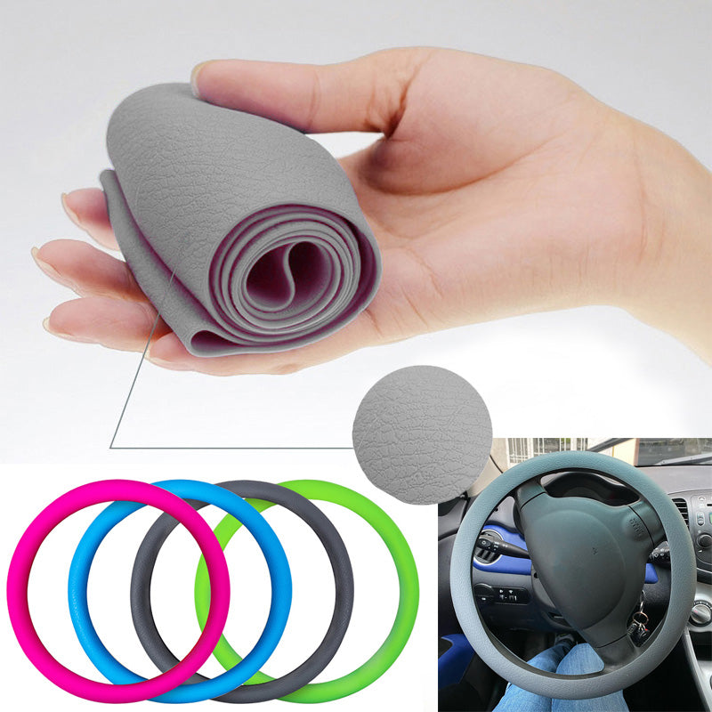 Soft Silicone Car Steering Wheel Cover Non-Slip Car Decoration Steering Wheel Cover