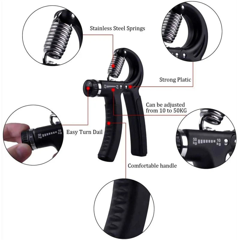 Adjustable Hand  Grip Strength Trainer 10-60 KG Strength