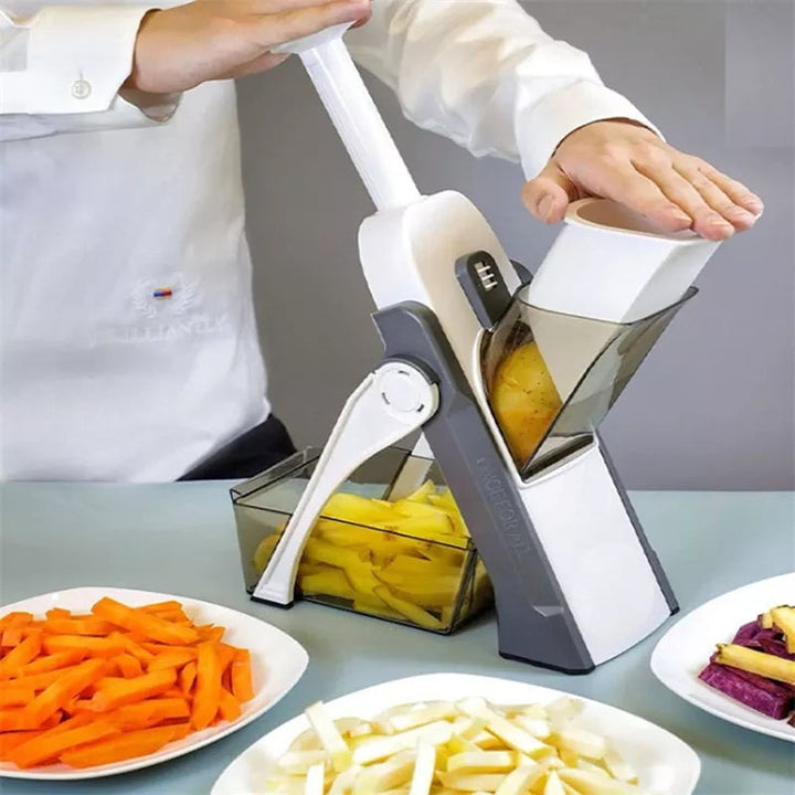 (Free Delivery) 5-in-1 Mandoline Vegetable & Fruit Slicer