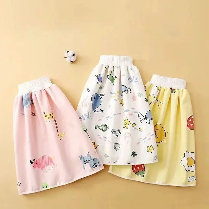 ( Pack of 3 ) Kimi Baby Diaper Skirts Waterproof and Leak-proof Diaper Training Pants Children Cotton Cloth Washable Reusable High Waist Diaper Skirt Pants