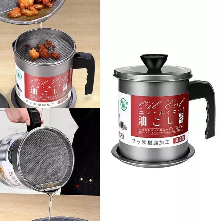 Stainless-Steel Oil Filter Storage Pot (Free Home Delivery )