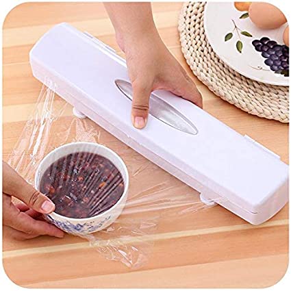 Plastic Wrap Dispenser Kitchen Tools Cling Food Wrap Cutter Dispenser film Cutter Storage Holder Kitchen Accessories Cling Wrap