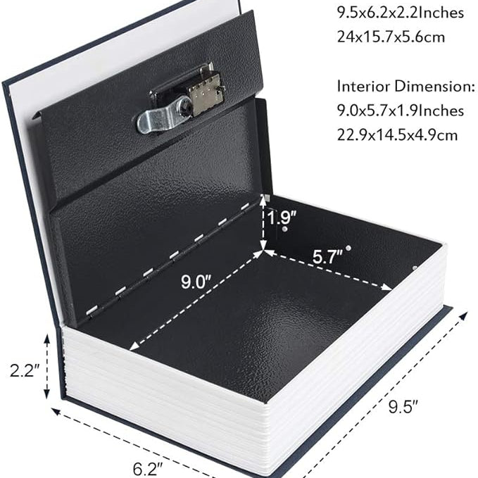 Hidden Book Safe With Lock📚🔒