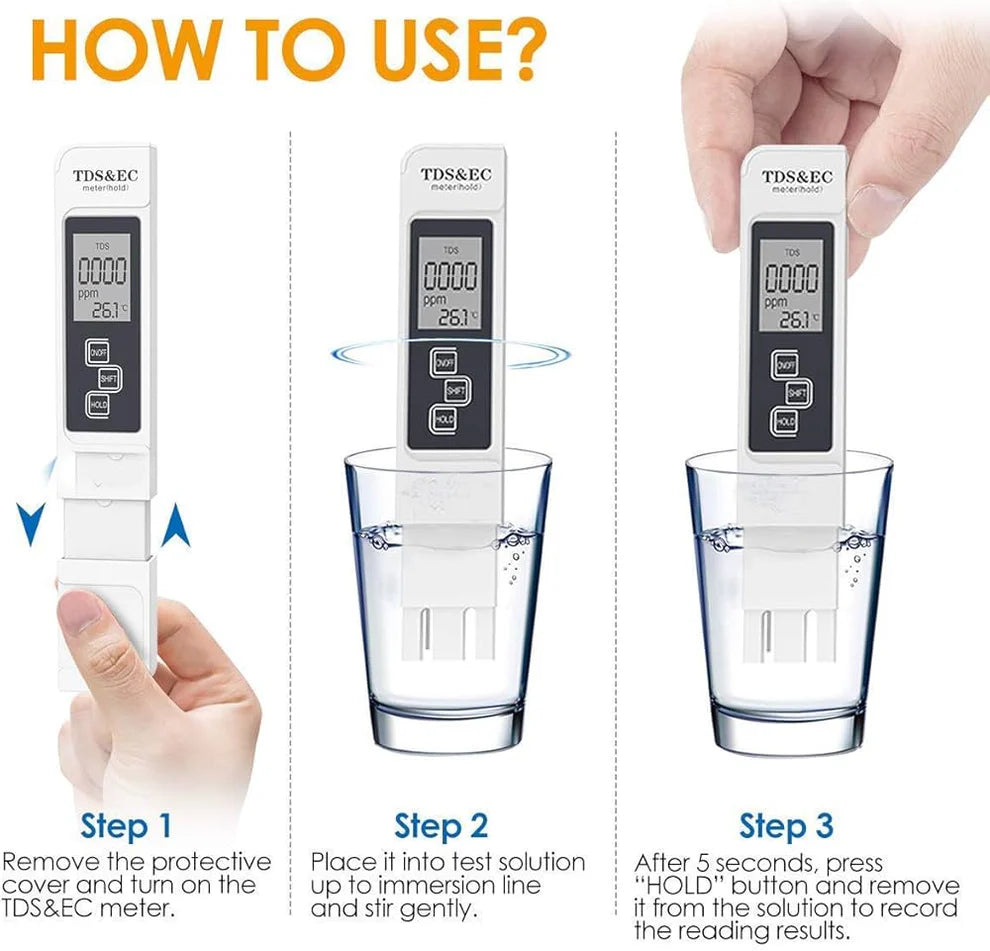 TDS Meter Water Quality Testing Pen (Free Home Delivery)