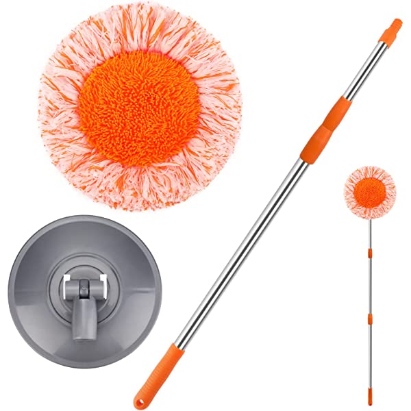 High quality 360 degree rotating floor mop, wall cleaner with long handle cleaning tool