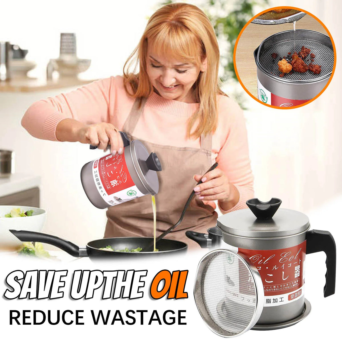 Stainless-Steel Oil Filter Storage Pot (Free Home Delivery )