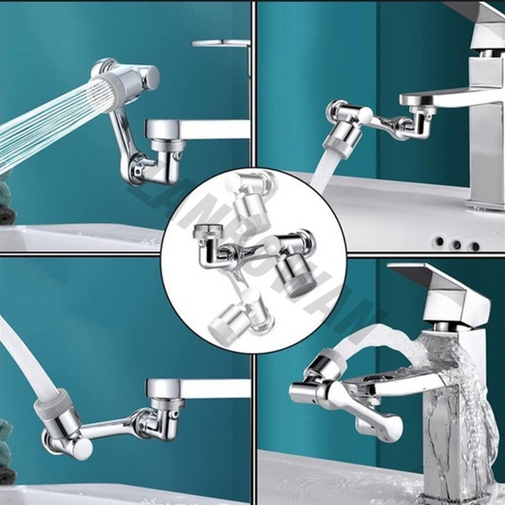 Universal 1080° Swivel Robotic Arm Extension Faucet Aerator Rotatable Foldable Faucet Sink Extender Plastic