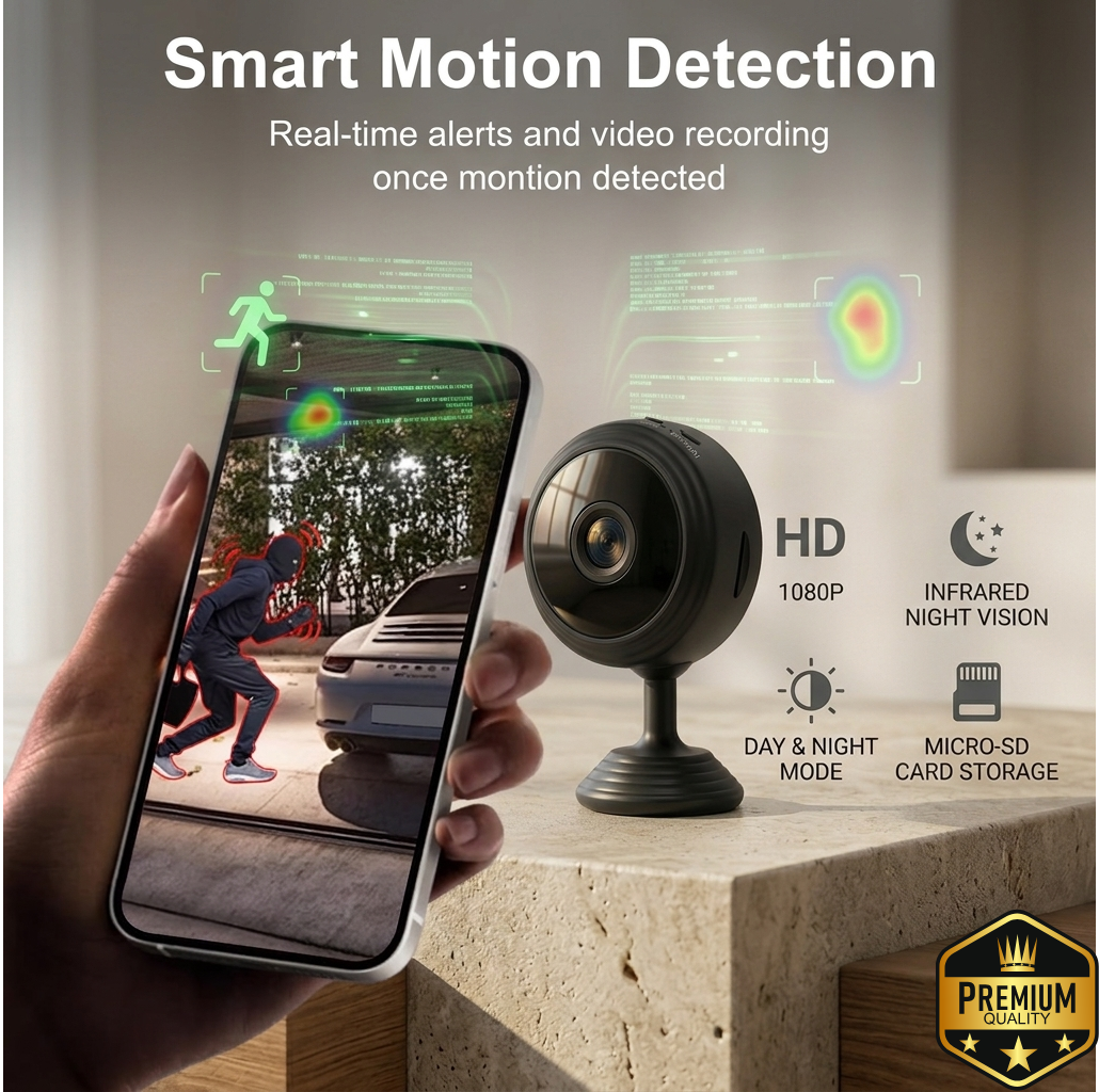 A9 Mini Wifi full HD Quality Camera - 1080p (FREE HOME DELIVERY)