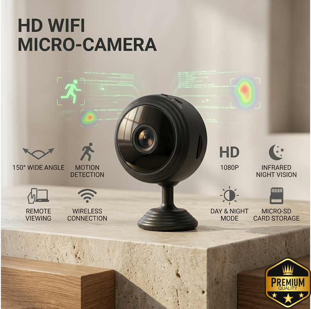 A9 Mini Wifi full HD Quality Camera - 1080p (FREE HOME DELIVERY)