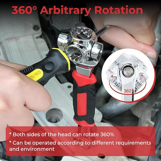 8-in-1 Universal Socket Wrench 360° Rotating Tool (Free Delivery)