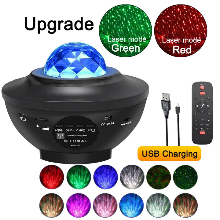 (Free Delivery) Galaxy Projector Lamp With Music Bluetooth Speaker